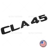 CLA 45 AMG 3D Emblem Trunk Lid Letter Logo Nameplate Badge Decorate Gloss Black