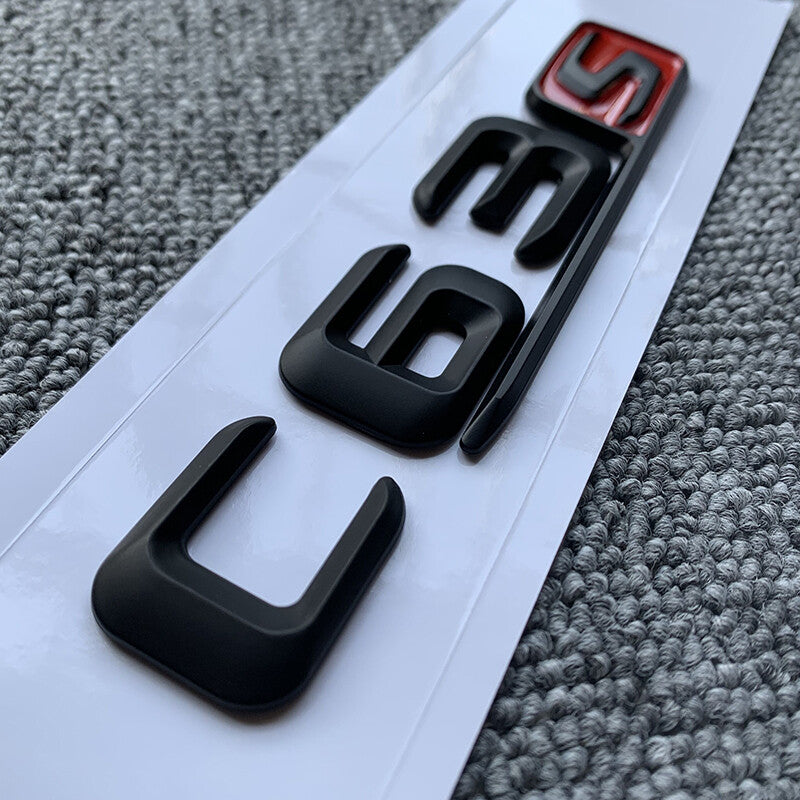 C63s Letters Trunk Emblem Badge Sticker for Mercedes Benz C63 AMG S GT63S GLC63