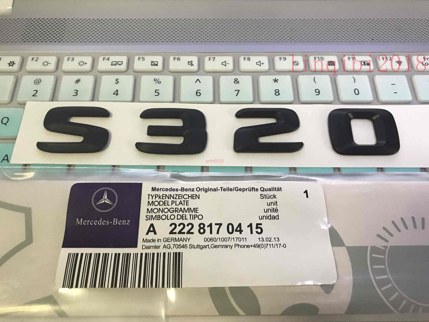 Black " S320 " High quality Rear Trunk Emblem Decal Badge FOR Mercedes Benz S320