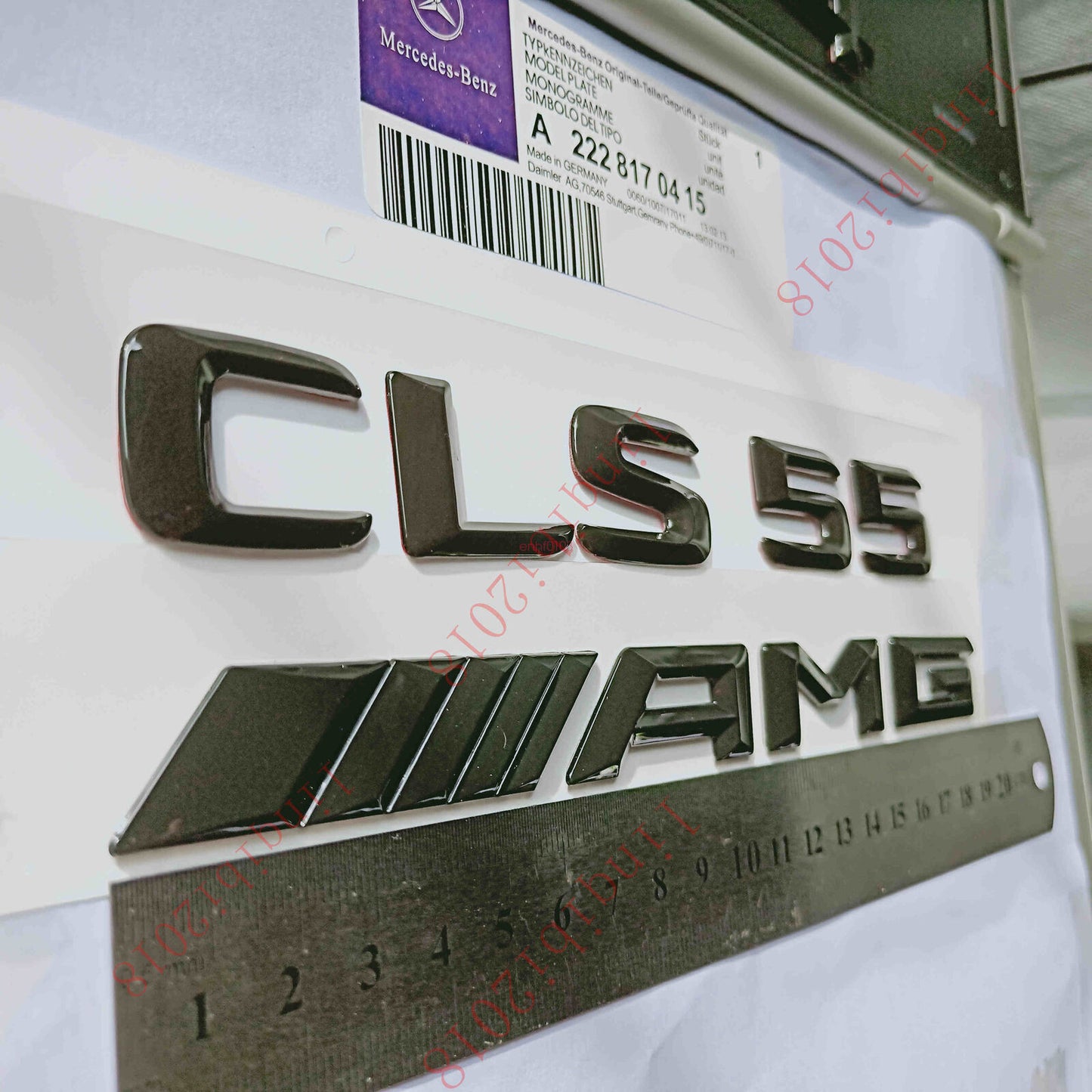 Gloss Black Number Letters Rear Trunk Badge Emblem for Mercedes Benz CLS55 AMG