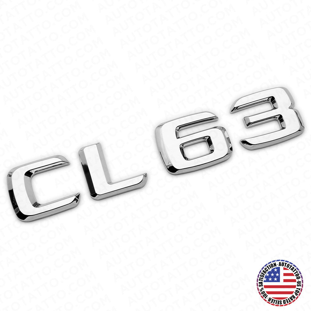 07-15 CL 63 Emblem Trunk Lid Letter Logo Nameplate Badge Decoration AMG Chrome