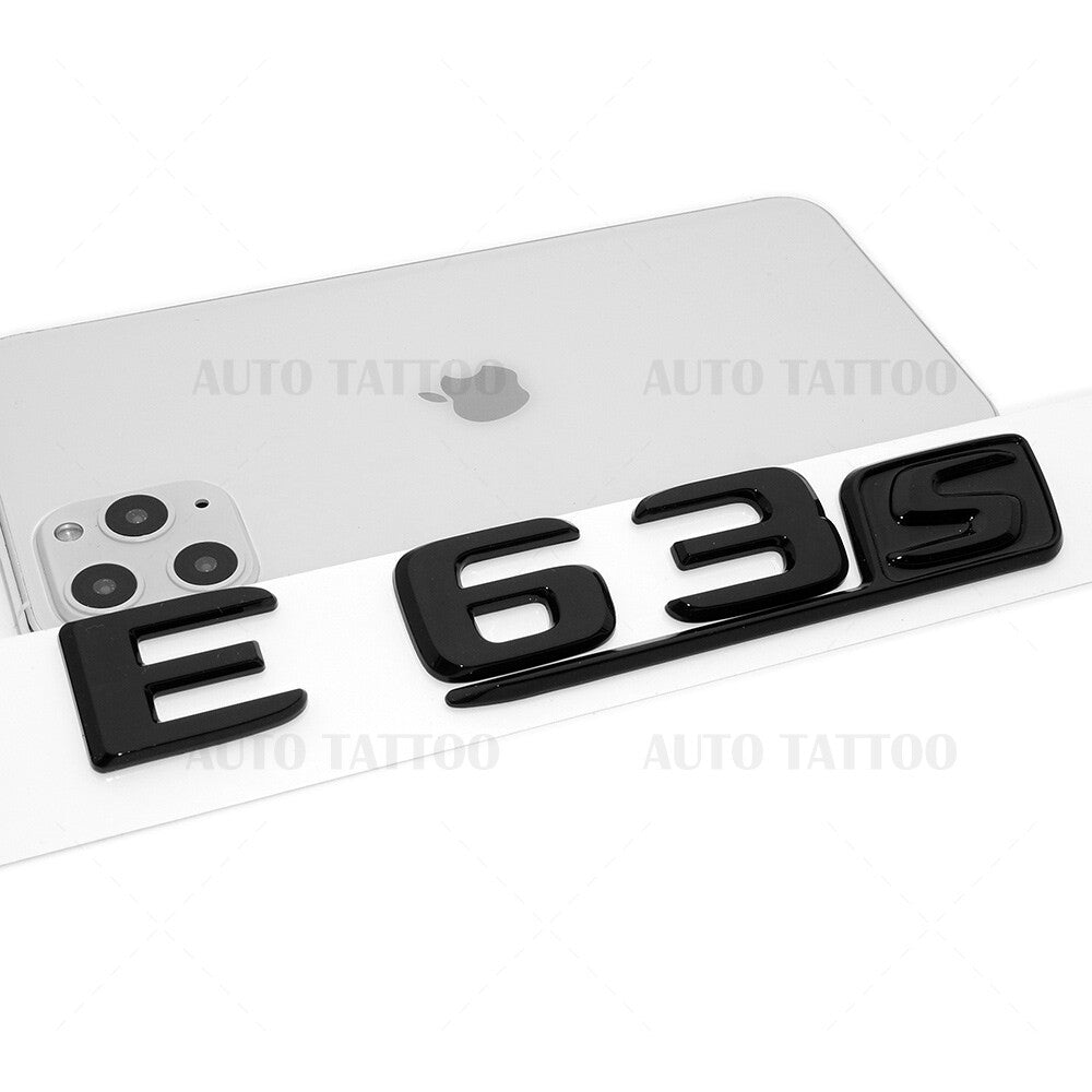 17-20 E63 S AMG Letter Emblem 3D Trunk Logo Nameplate Badge Decorate Blackout