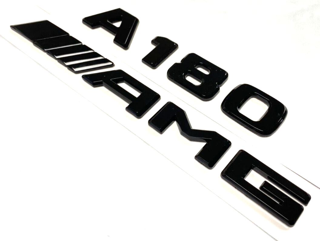 BLACK A180+AMG FOR MERCEDES REAR TRUNK EMBLEM BADGE NAMEPLATE DECAL NUMBERS