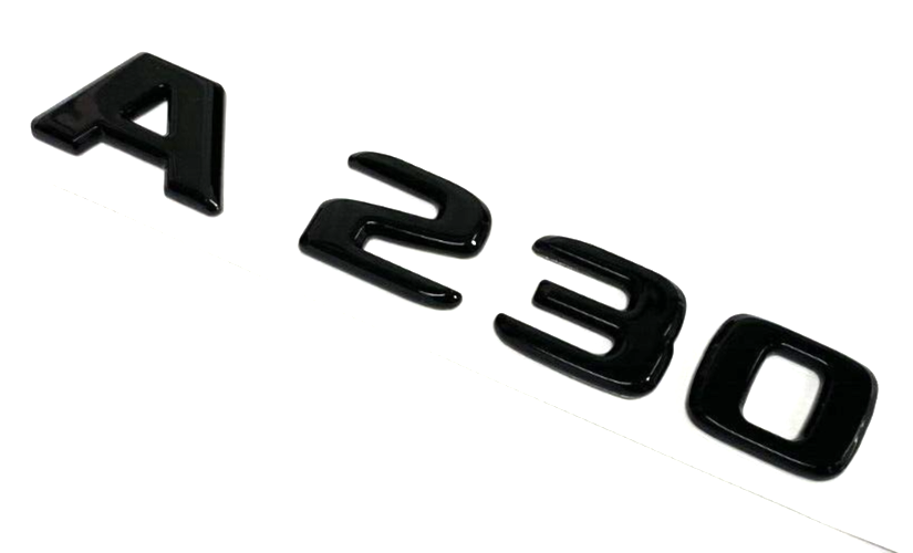 GLOSS BLACK A230 FOR MERCEDES REAR TRUNK EMBLEM BADGE NAMEPLATE DECAL NUMBERS