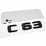 15-16 C 63 AMG Letter Emblem Rear Trunk 3D Logo Badge Decorate Sport Gloss Black