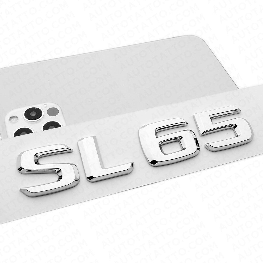 05-14 SL 65 AMG Letter Emblem Trunk Logo Nameplate Badge Decorate Sport Chrome