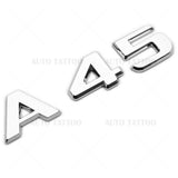 A45 AMG Sport Letter Emblem 3D Trunk Logo Nameplate Badge Decorate OEM Chrome
