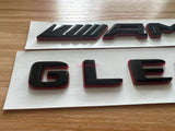 Black RED Number Letters Rear Trunk Badge Emblem for Mercedes  GLE63 AMG