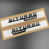 Gloss Black  " E43 AMG BITURBO " Trunk Embl Badge Sticker for Mercedes Benz E43