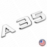 A35 AMG Letter Emblem 3D Trunk Logo Nameplate Badge Decorate Sport OEM Chrome