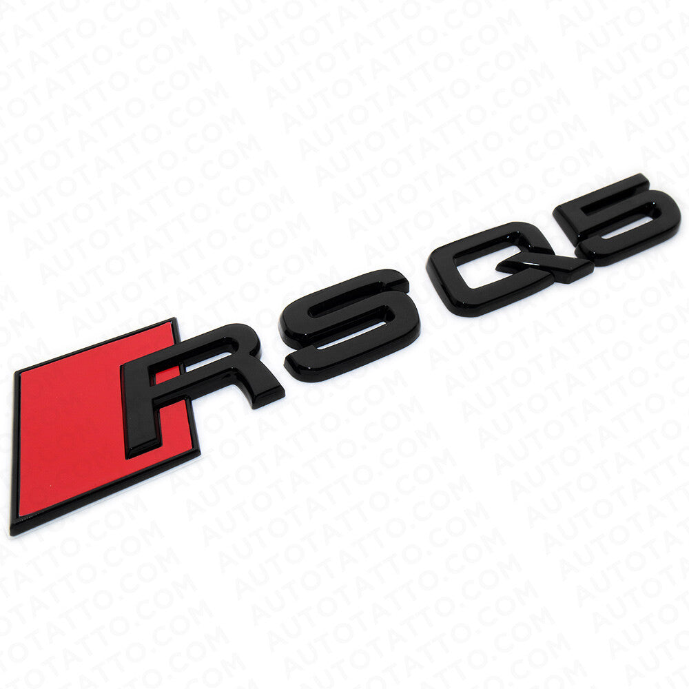 Audi RS Q5 Gloss Black Rear Letter Liftgate BNameplate Trunk Emblem Badge Sport
