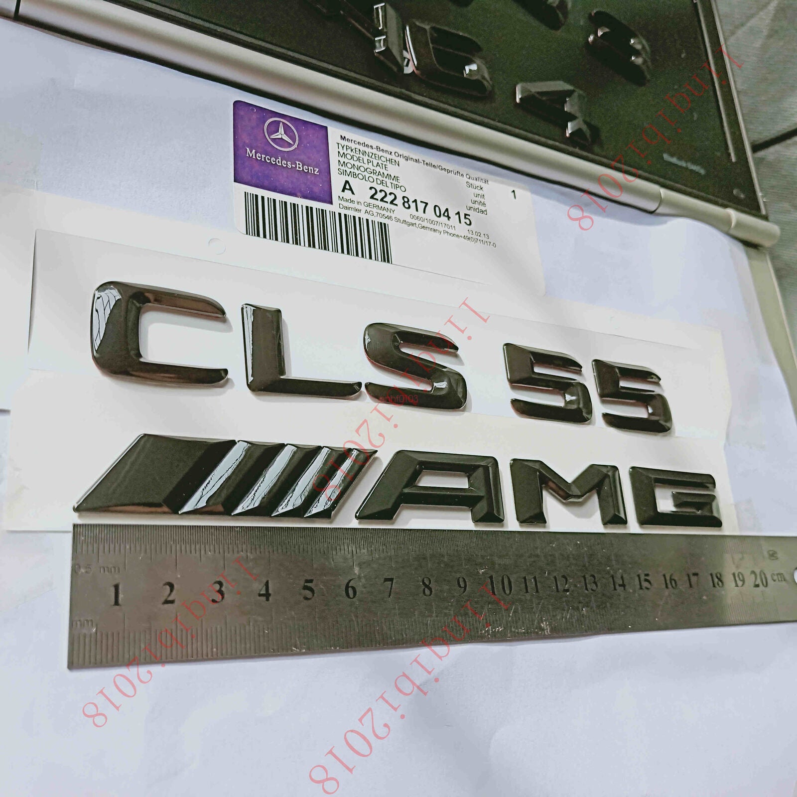 Gloss Black Number Letters Rear Trunk Badge Emblem for Mercedes Benz CLS55 AMG