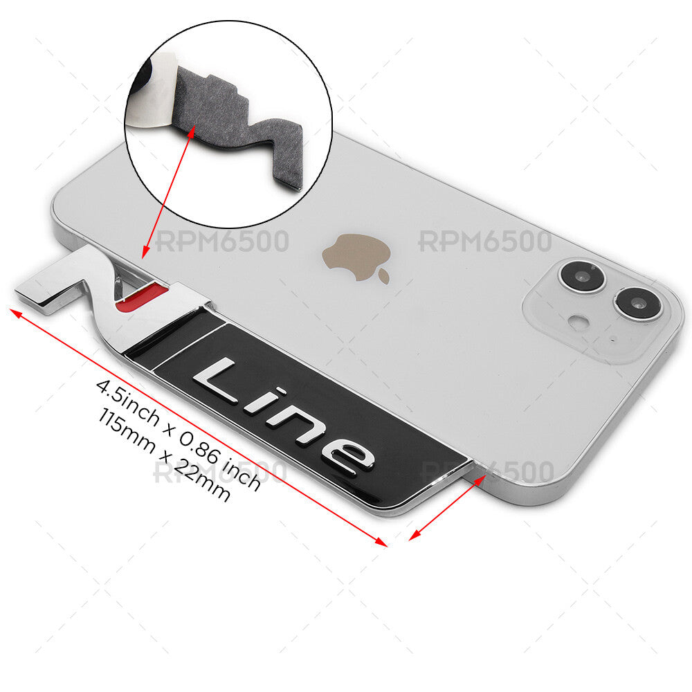 Universal Car Fender Side Marker Logo Badge Nameplate Emblem Sport Chrome Black