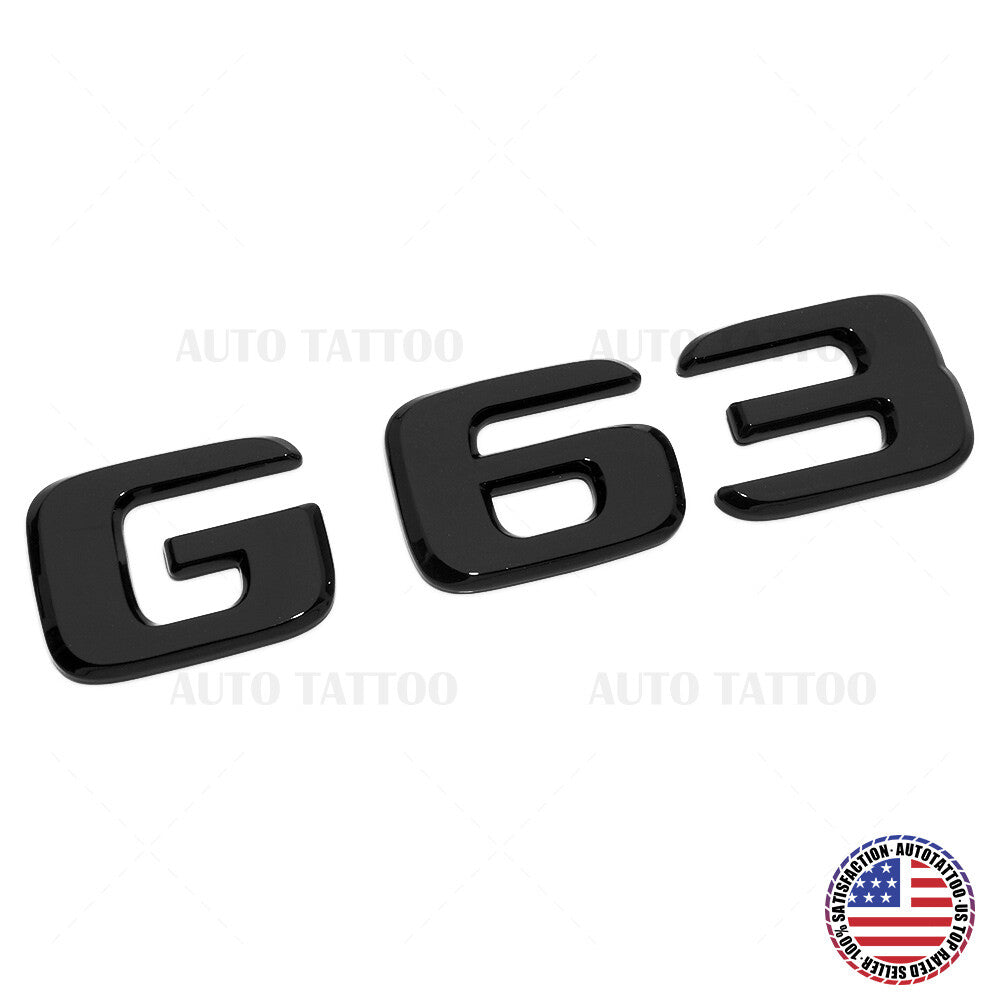 19-21 G63 AMG Letter Emblem Rear Body Logo Nameplate Badge Decorate Gloss Black