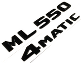 BLACK ML550+4MATIC FOR MERCEDES REAR TRUNK EMBLEM BADGE NAMEPLATE DECAL NUMBER