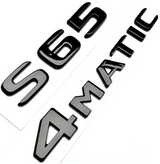 GLOSS BLACK S65+4MATIC FOR MERCEDES S65 REAR TRUNK EMBLEM BADGE NAMEPLATE DECAL