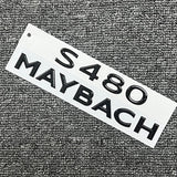 For S-Class W222 S480 Maybach Glossy Black Rear Trunk Emblem Decal Badge Sticker