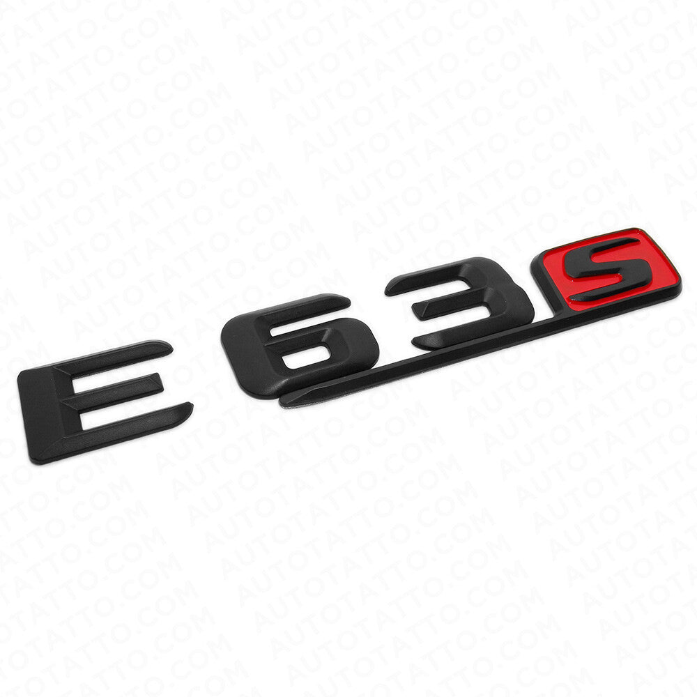14-16 E63 S AMG Letter Emblem 3D Trunk Logo Nameplate Badge Decorate Matte Black
