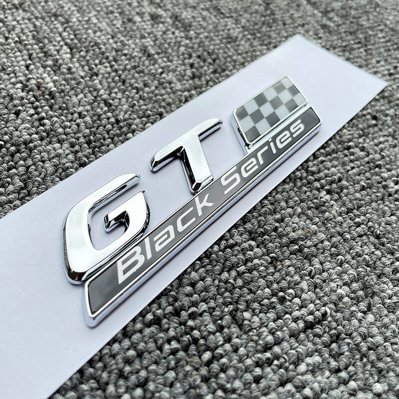 New Chrome GT Black Series AMG Emblem Rear Lid Badge For Mercedes GTS GTR R190