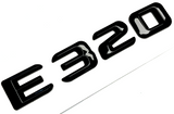 #1 BLACK E320 REPLACEMENT FOR MERCEDES REAR TRUNK EMBLEM BADGE NAMEPLATE DECAL