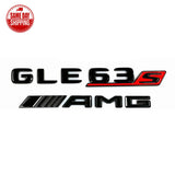 Gloss Black GLE63S AMG V8 BITURBO 4matic+ Sticker Emblem Badge For GLE63s AMG