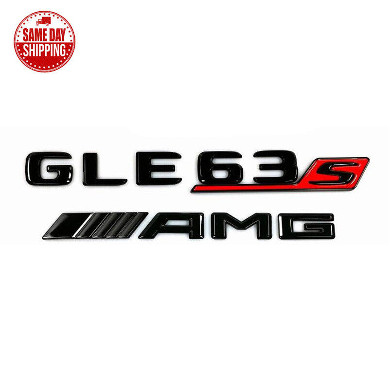 Gloss Black GLE63S AMG V8 BITURBO 4matic+ Sticker Emblem Badge For GLE63s AMG