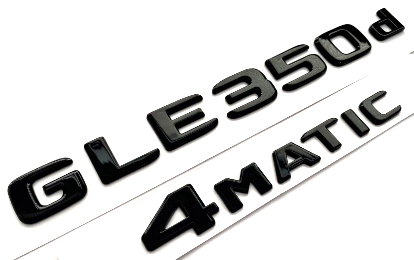 GLE350d+4MATIC BLACK FOR MERCEDES REAR TRUNK EMBLEM BADGE NAMEPLATE DECAL LETTER