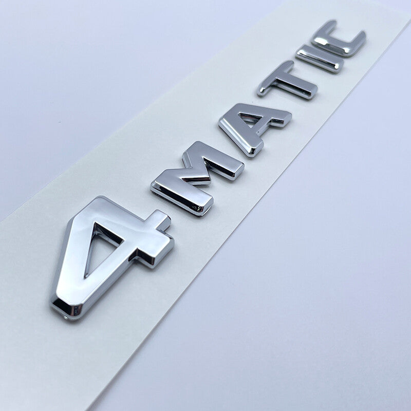 1X 4Matic Chrome Silver Car Rear Trunk Lid Sticker Emblem For Mercedes 2017-23