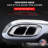 For 2020 GLC GLE GLS AMG Style Quad Exhaust Mullfer Tips Tailpipe Cover Sport