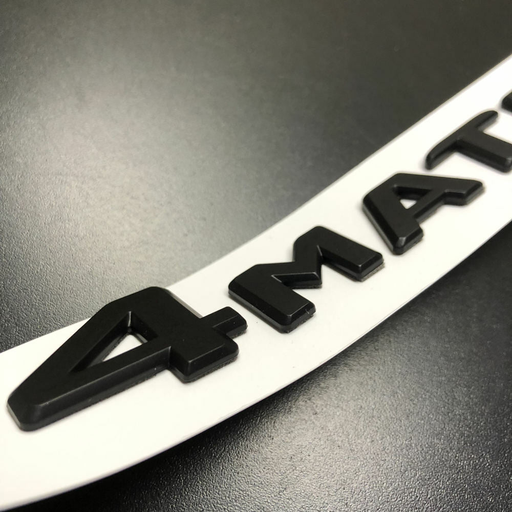 4Matic Matte Black Car Rear Trunk Lid Sticker Emblem For Mercedes-Benz 2017-2023