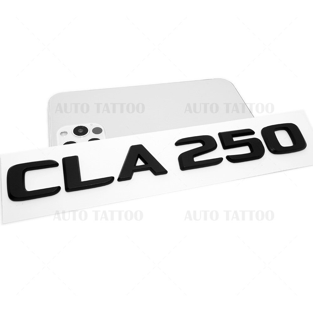 17-21 CLA 250 Emblem Trunk Lid Letter Logo Nameplate Badge Decorate Matte Black