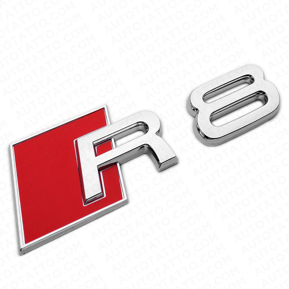 Audi R8 OEM Chrome Rear Letter Trunk Badge Trunk Emblem Badge Logo Sport