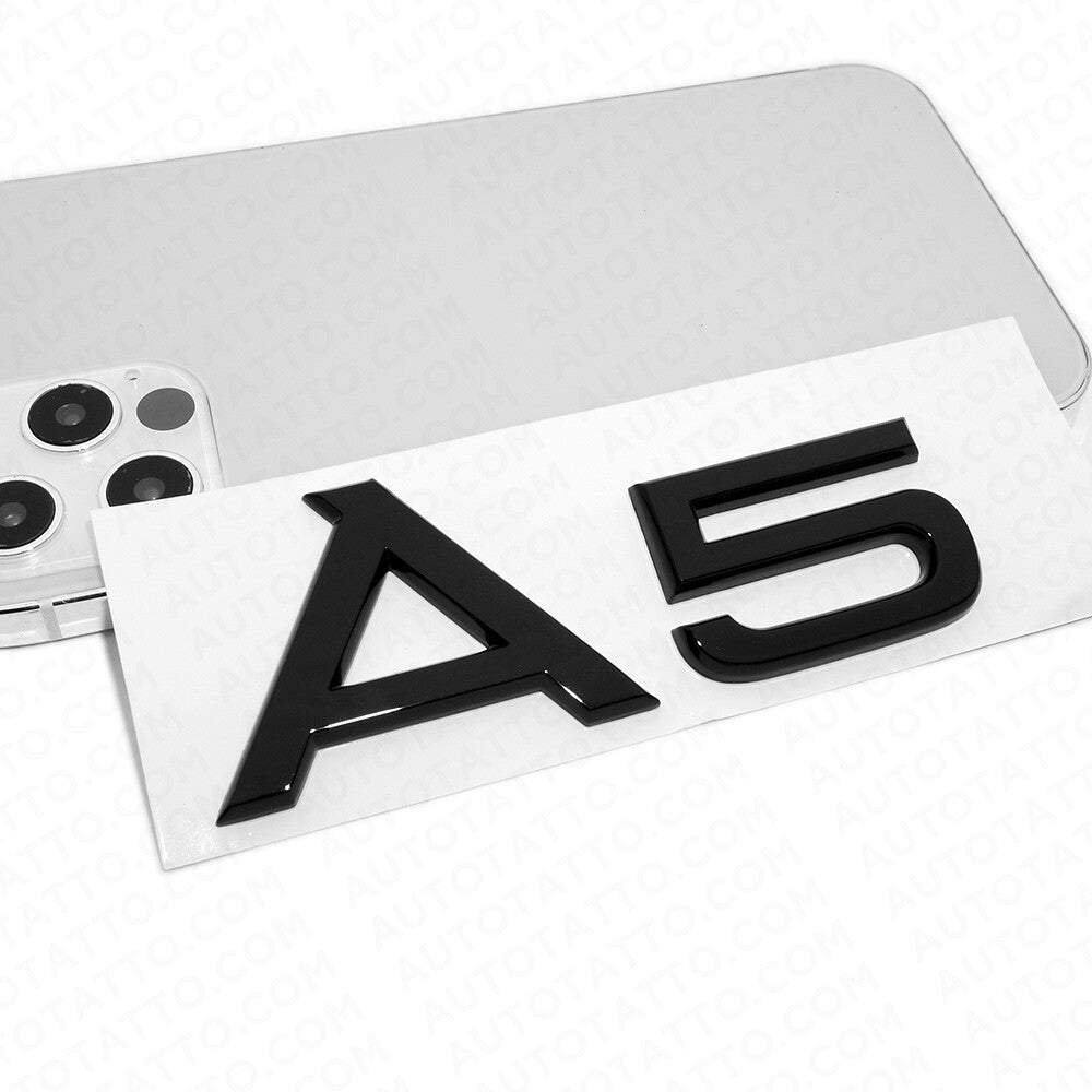 For Audi A5 Gloss Black Rear Letter Tail Badge Trunk Emblem Badge Logo Sport