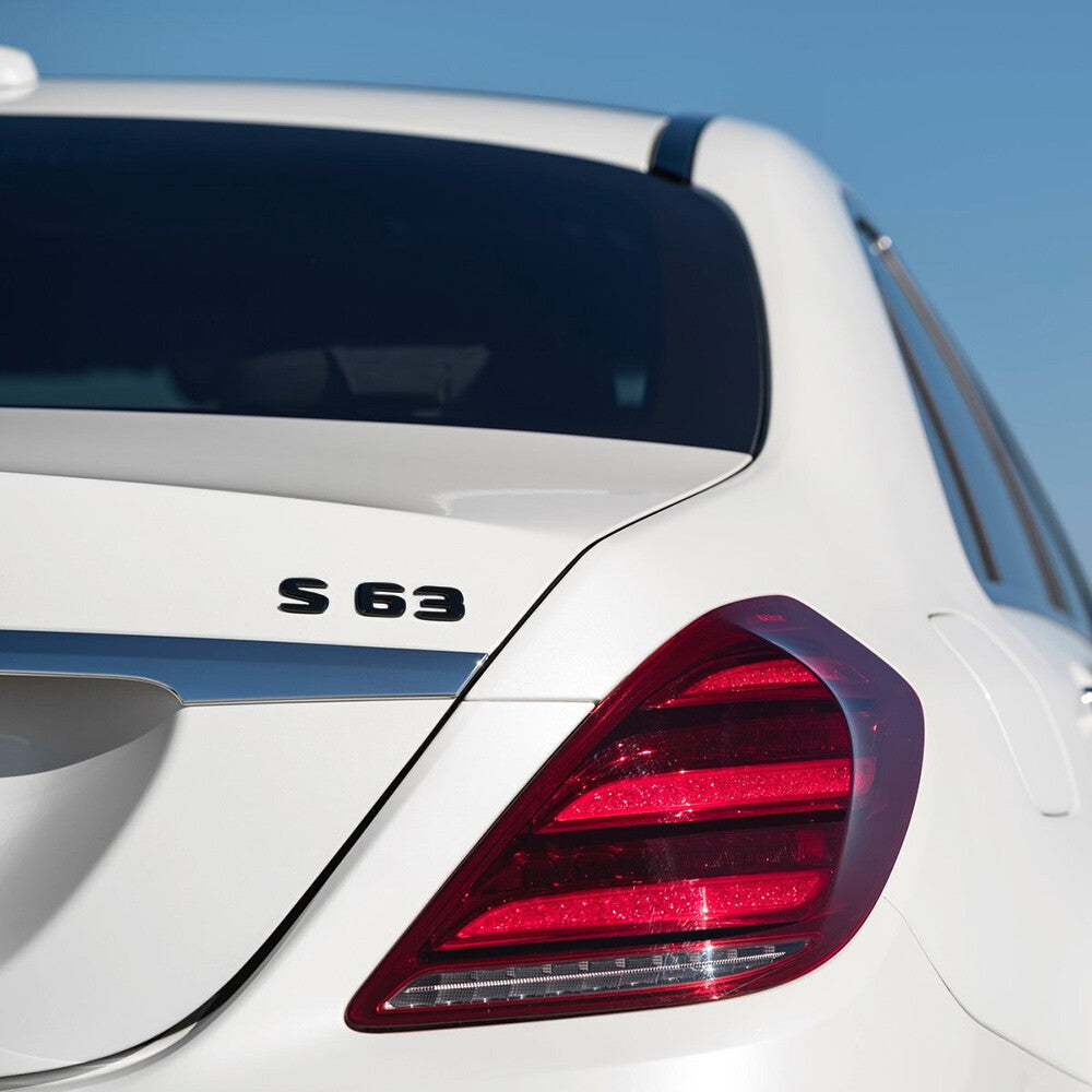 18-21 S 63 AMG Letter 3D Emblem Trunk Logo Nameplate Badge Decorate Matte Black