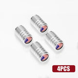 4pcs American Flag Tire Valve Caps Wheel Stem Air Valve Caps Accessories Tire Air Cap