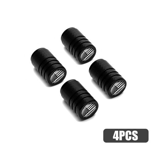 4pcs American Flag Tire Valve Caps Wheel Stem Air Valve Caps Accessories Tire Air Cap