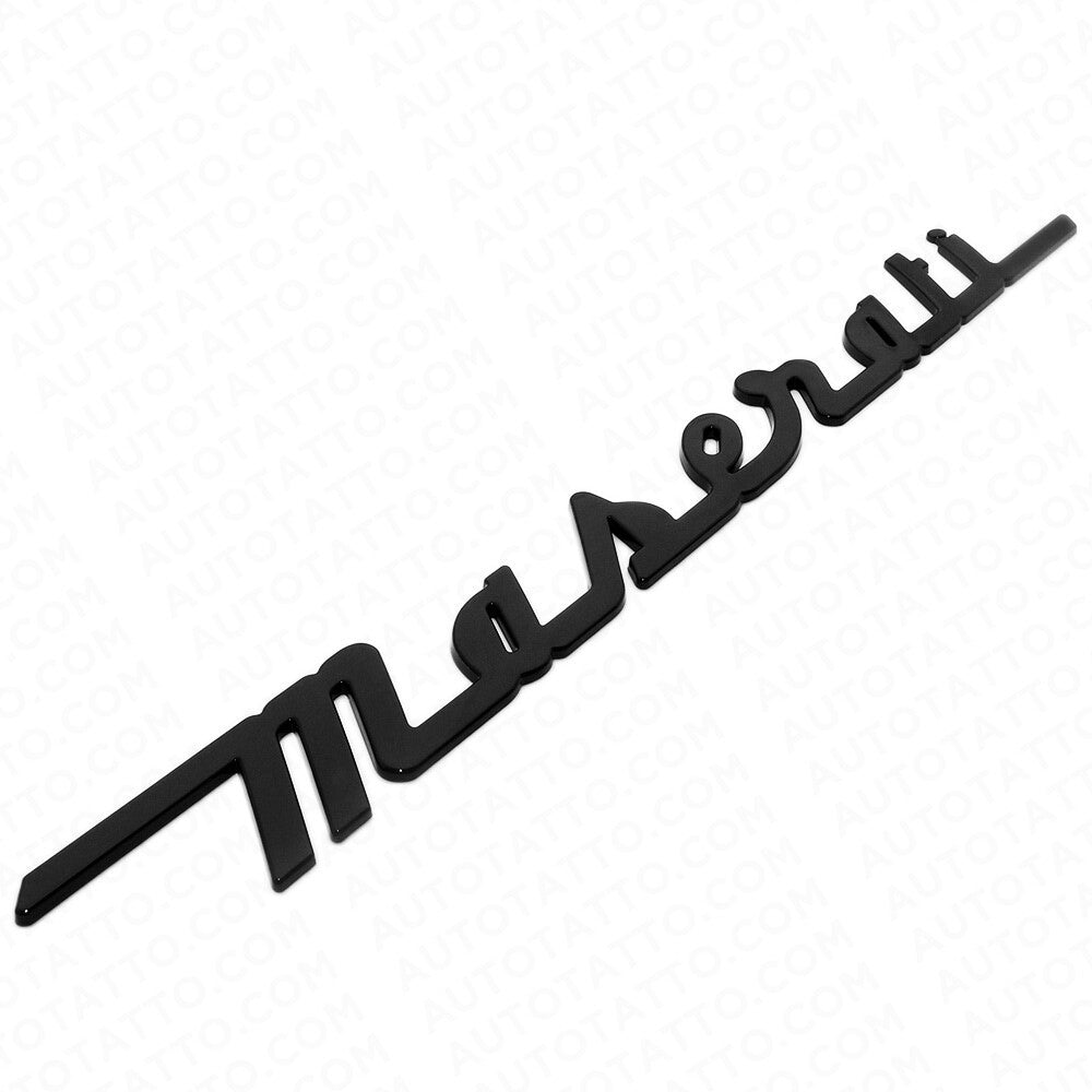 For Maserati Gloss Black Trunk Letter Nameplate 3D Logo Emblem Badges Sport OEM