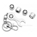 Mercedes-Benz 4pcs Amg Laurel Tree Tire Wheels Air Stem Dust Valve Caps Cover Keychain Keychain