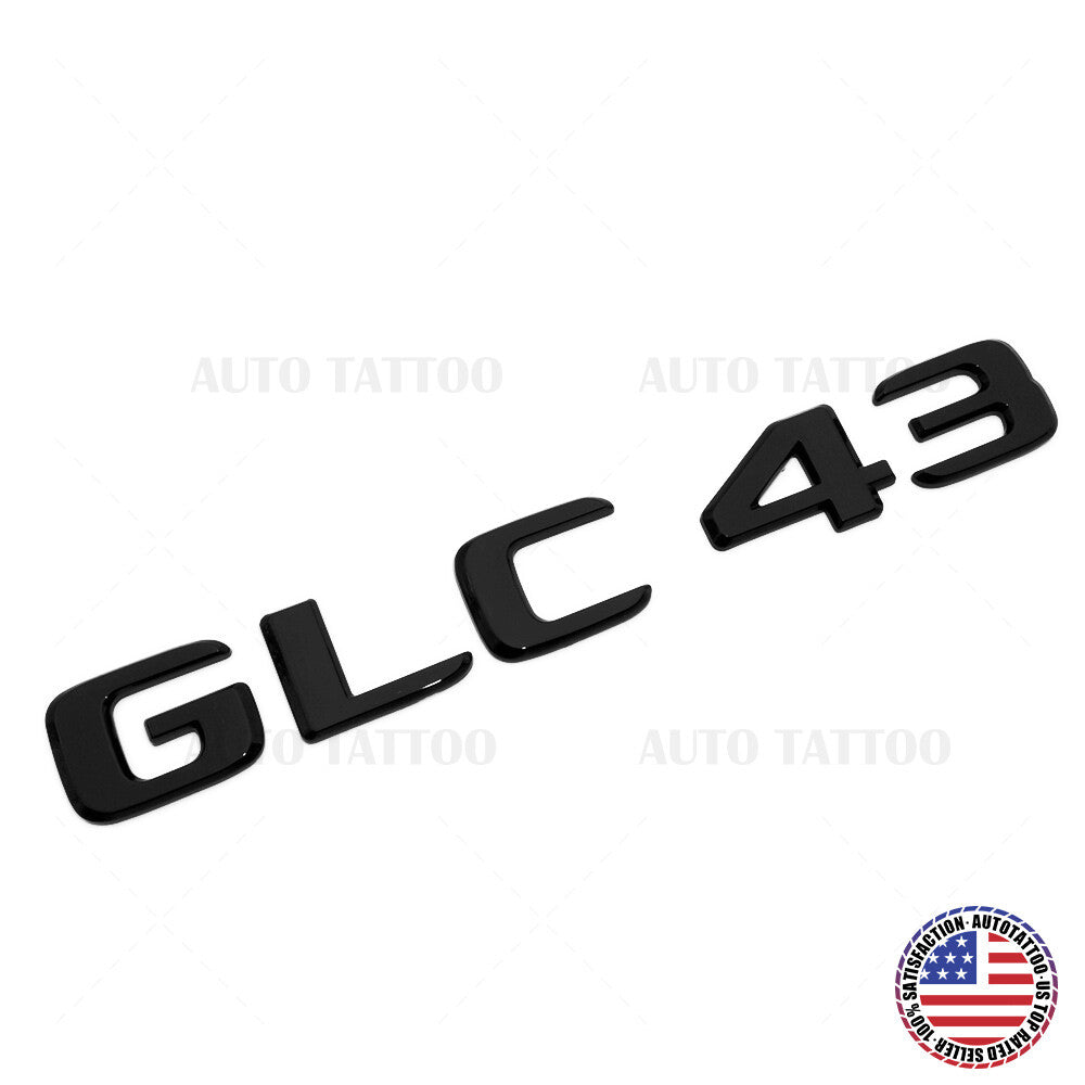 17-21 Mercedes GLC 43 Letter Emblem Liftgate Logo Badge AMG Sport Gloss Black