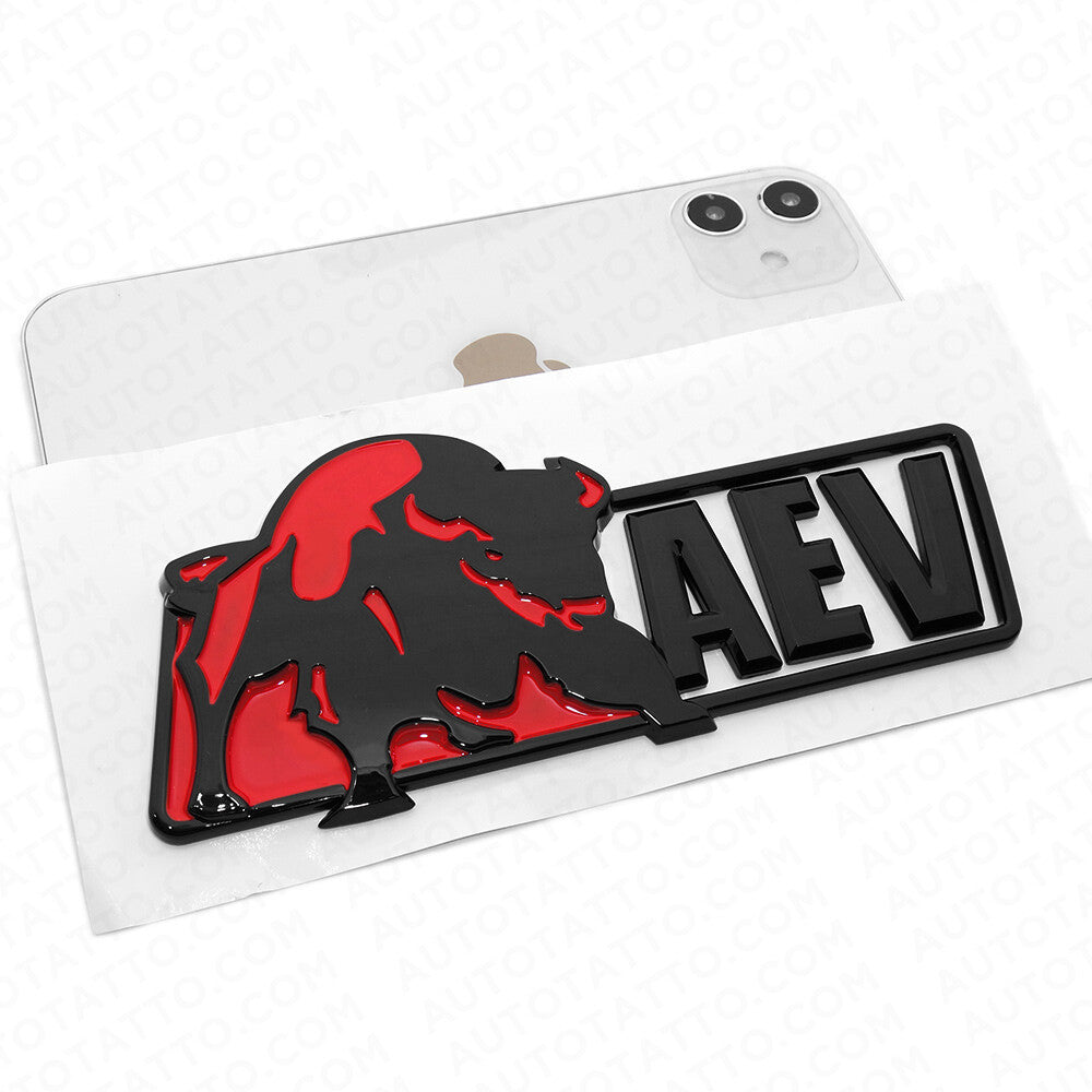 Chevrolet Colorado AEV Bison Tailgate Nameplate Logo Decal Emblem ZR2 Black Red