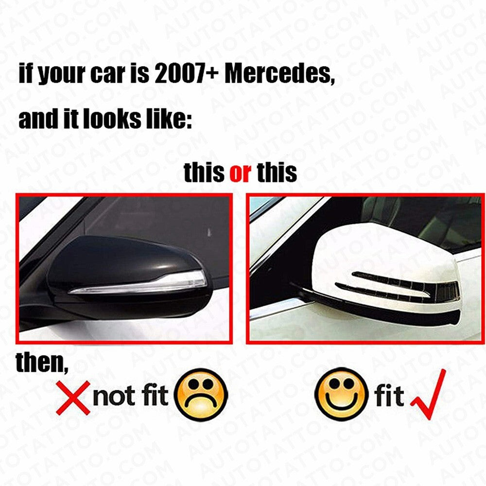 Real Carbon Fiber Side Rear Mirror Cover For Mercedes W204 W212 W117 C E Class