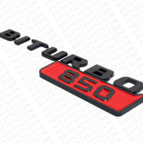 2x Mercedes BRABUS BITURBO 850 Fender Nameplate Badge Marker Emblem Gloss Black