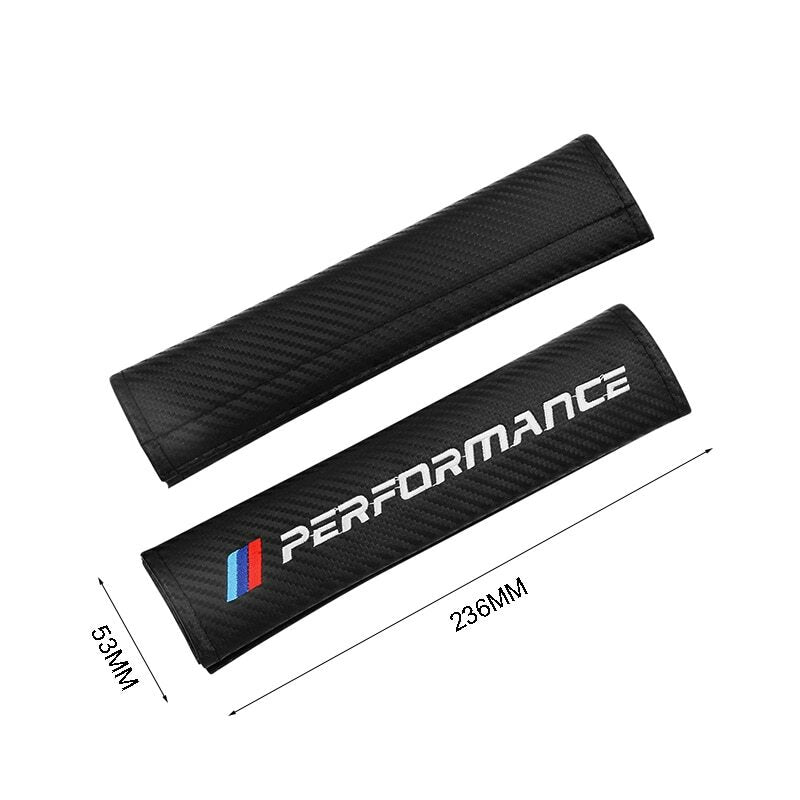 For BMW Performance Car Carbon Seat Belt Cover Safety Shoulder Strap Cushion Pad