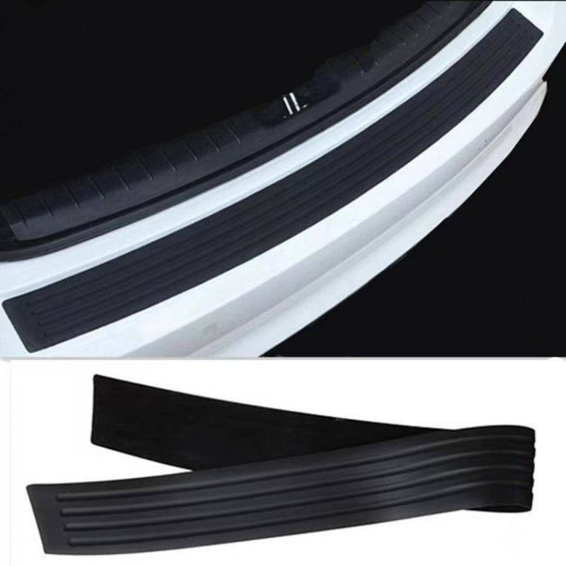 Car Rubber Rear Bumper Protector Trim Strip Trunk Sill Guard Scratch Pad Cover