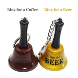 Cute Hand Bells Ring for Love A Coffee or A Beer Keychain for Decoration or Gift