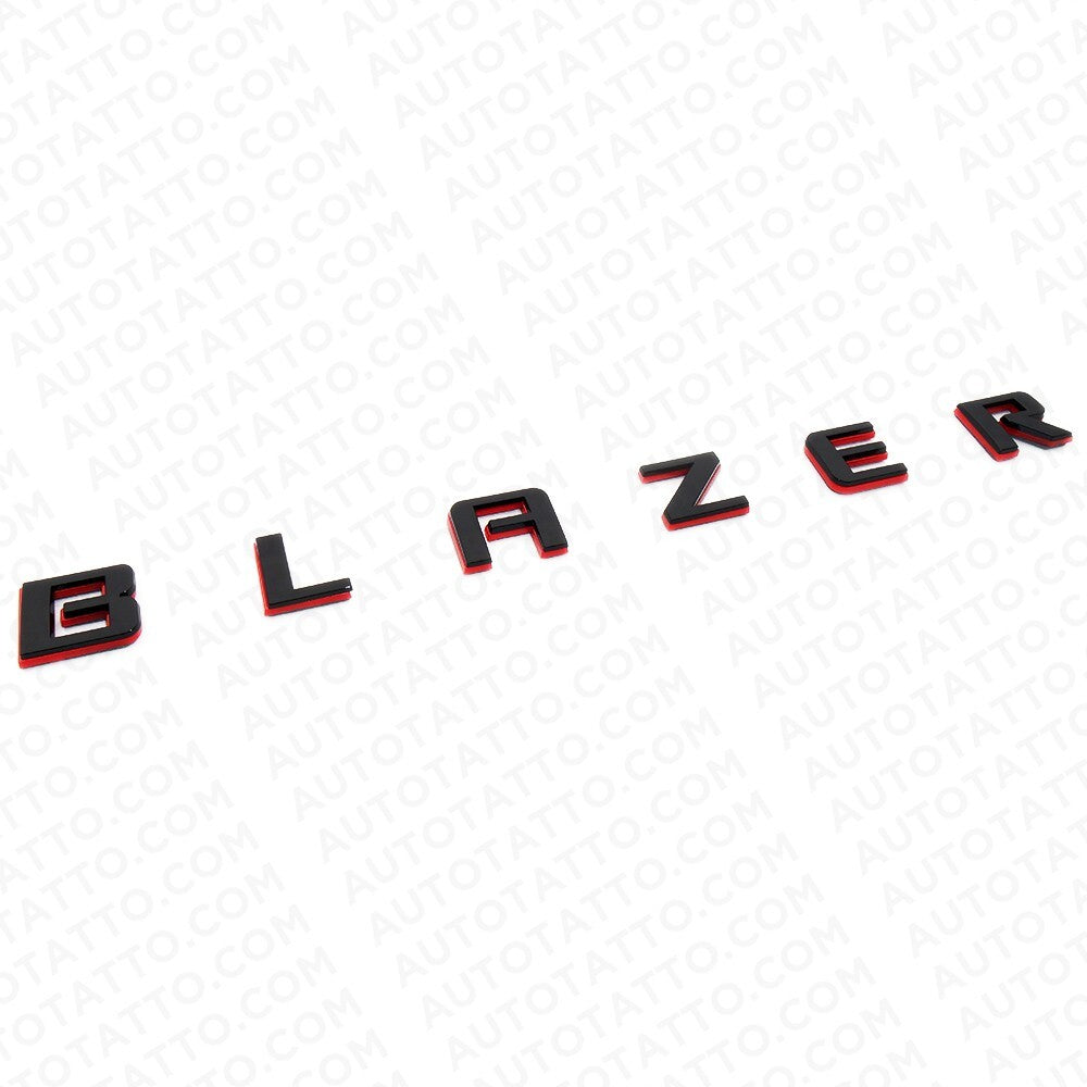2pcs 19-23 Chevrolet Blazer Front Door Redline Letter Nameplate Badge Emblem