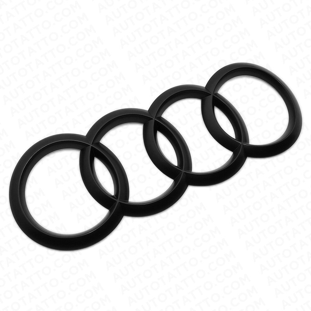 12-18 Audi A7 S7 RS7 Rear Liftgate Trunk Sign Logo Ring Badge Emblem Matte Black