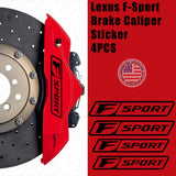 Lexus F Sport Car Wheels Brake Caliper Sticker 3D Decal Logo Decoration Black