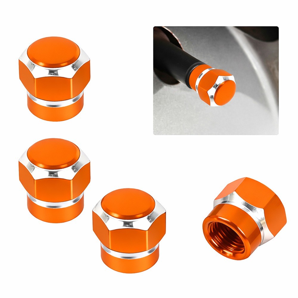 4pcs Hex Tire Wheels Air Valve Stem Caps Cover Car Truck Hotrod ATV Decorate