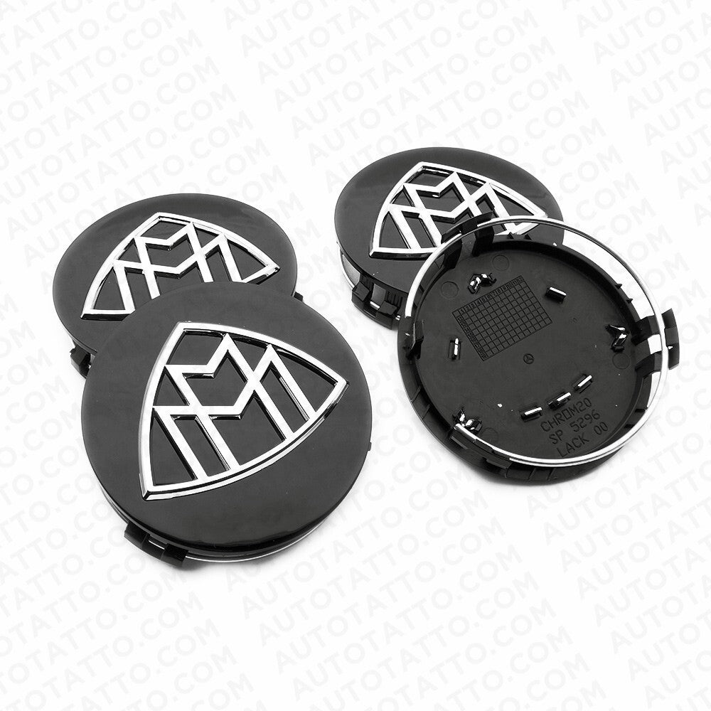 4x Mercedes Maybach Wheels Center Cap Hub Cover Inserts Replacement Sport Black